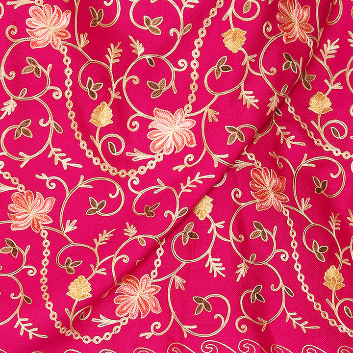 Women's Aari Embroidered Wool Stole