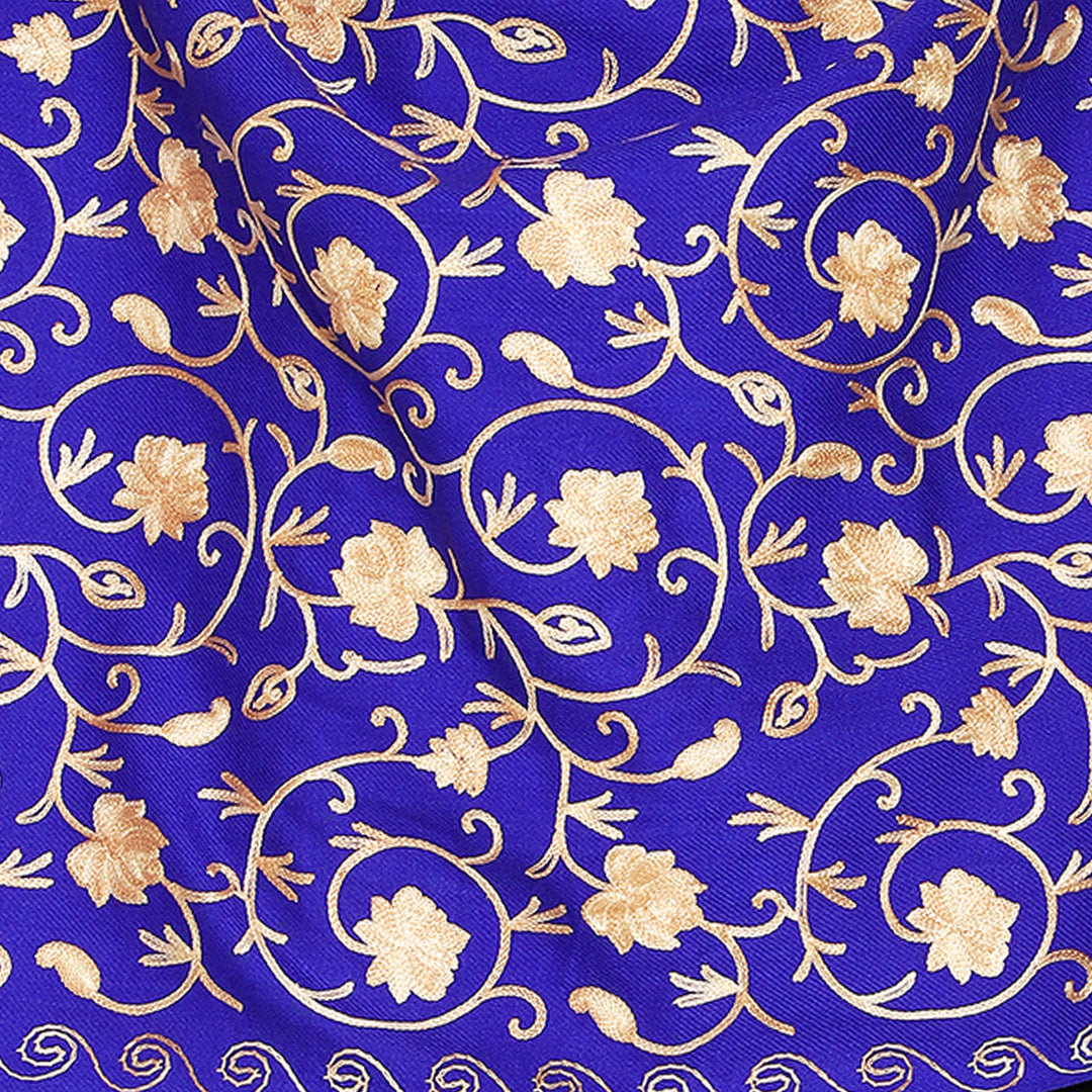 Women's Aari Embroidered Wool Stole