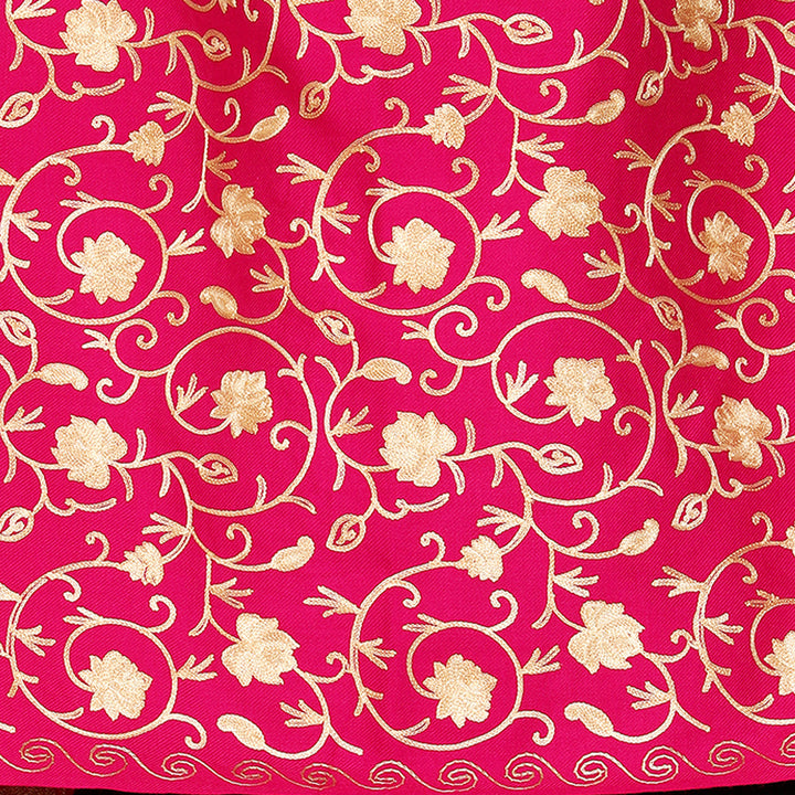 Women's Aari Embroidered Wool Stole