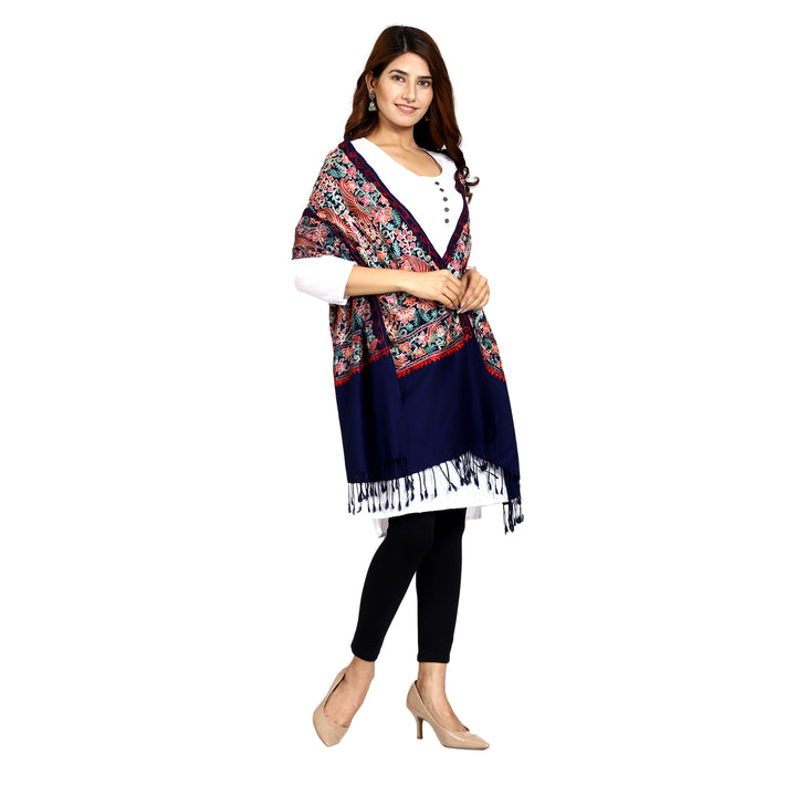 Women's Aari Embroidered Wool Stole