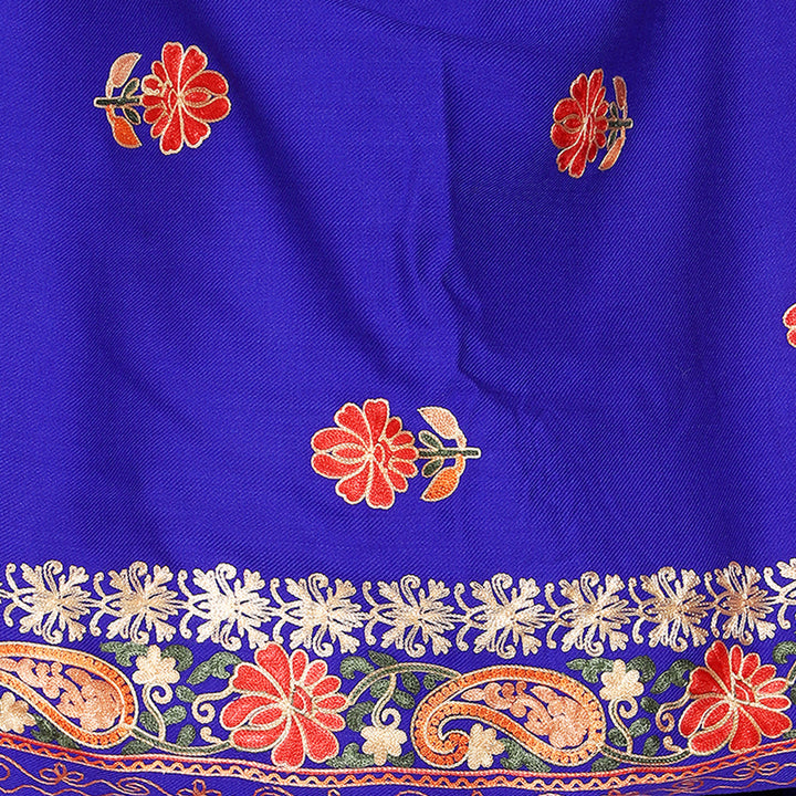 Women's Aari Embroidered Wool Stole