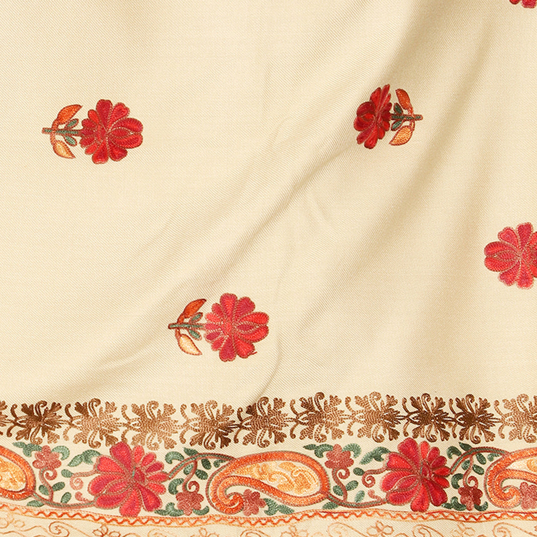 Women's Aari Embroidered Wool Stole