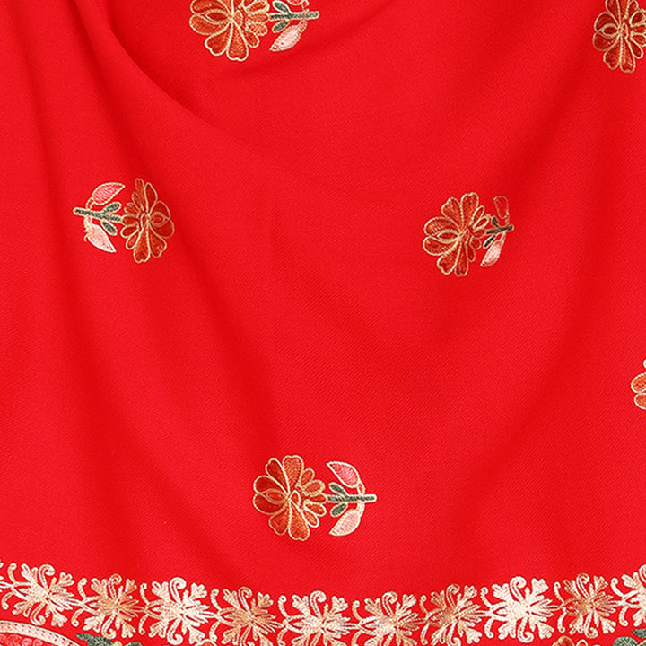 Women's Aari Embroidered Wool Stole