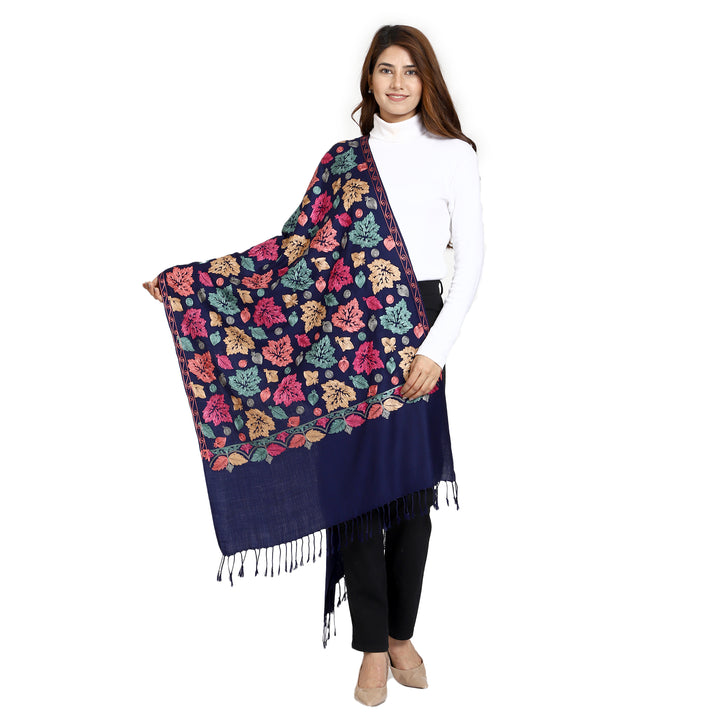 Women's Aari Embroidered Wool Stole