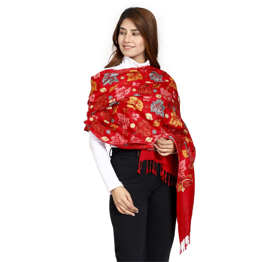 Women's Aari Embroidered Wool Stole