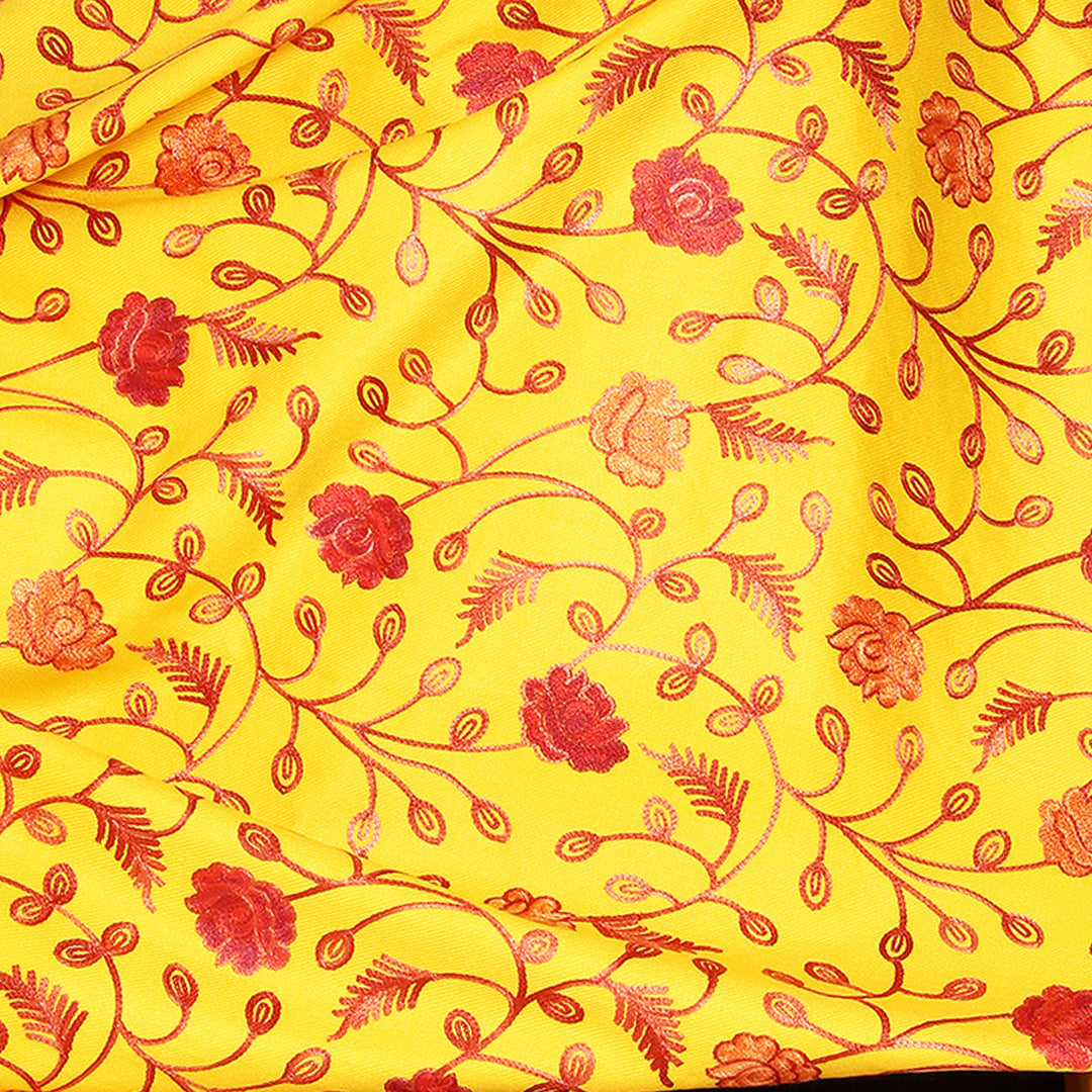 Women's Aari Embroidered Wool Shawl