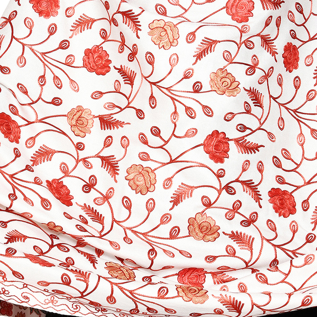 Women's Aari Embroidered Wool Shawl