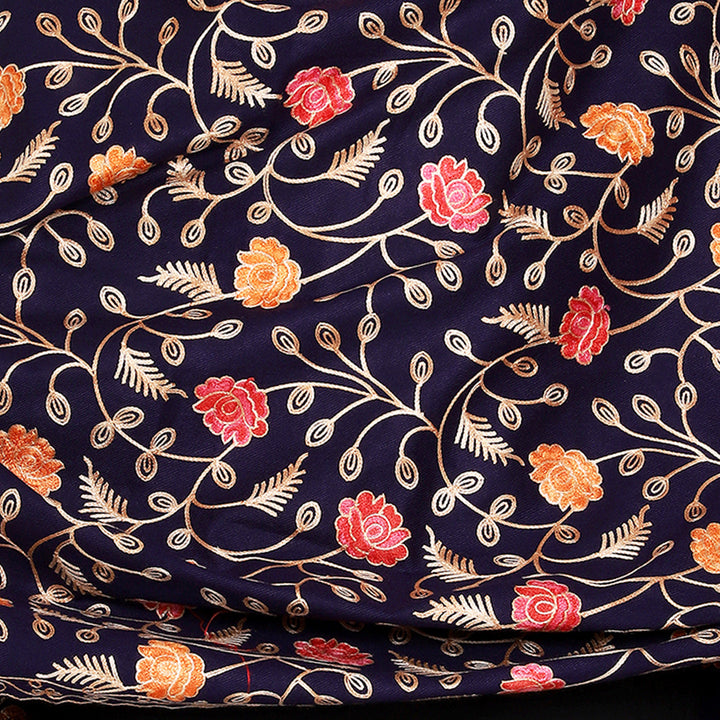 Women's Aari Embroidered Wool Shawl