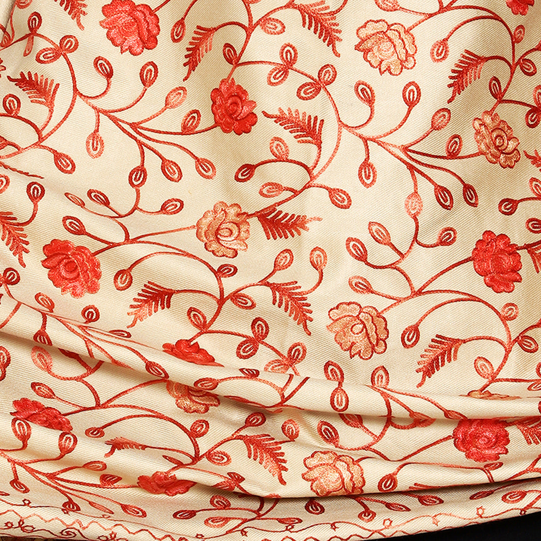 Women's Aari Embroidered Wool Shawl