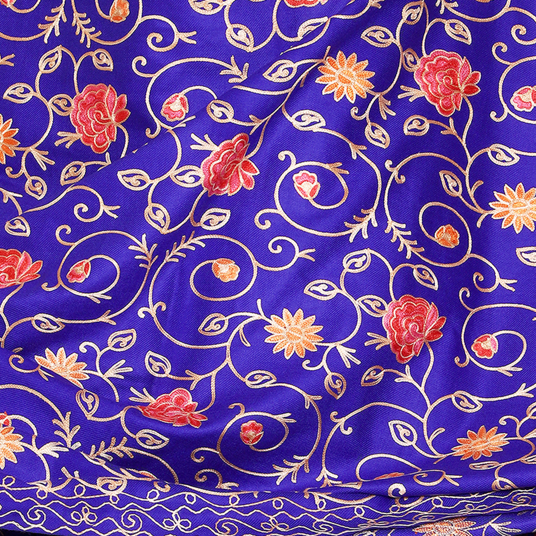 Women's Aari Embroidered Wool Shawl