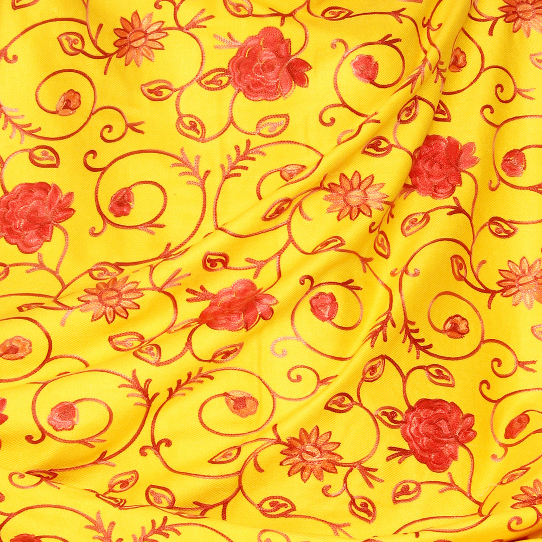 Women's Aari Embroidered Wool Shawl