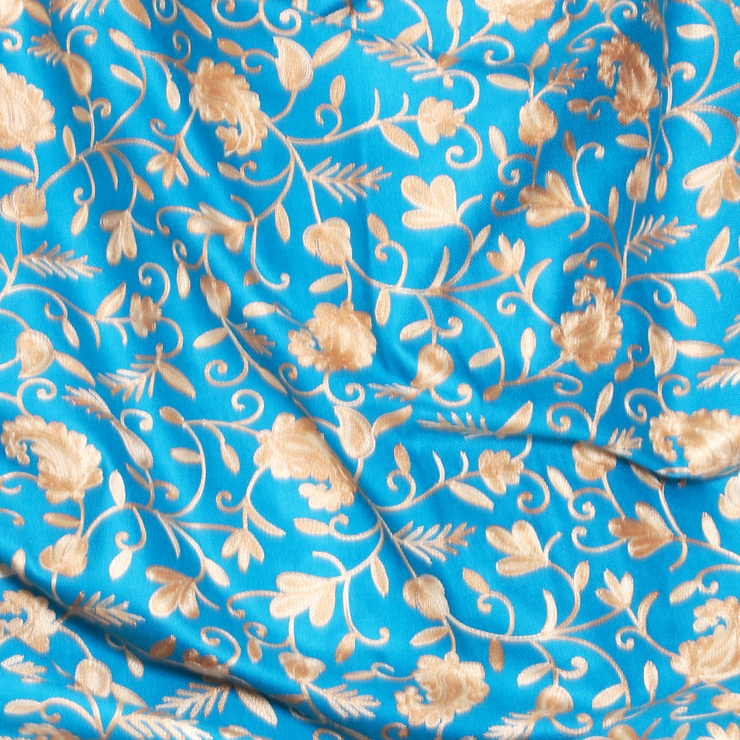 Women's Aari Embroidered Wool Shawl