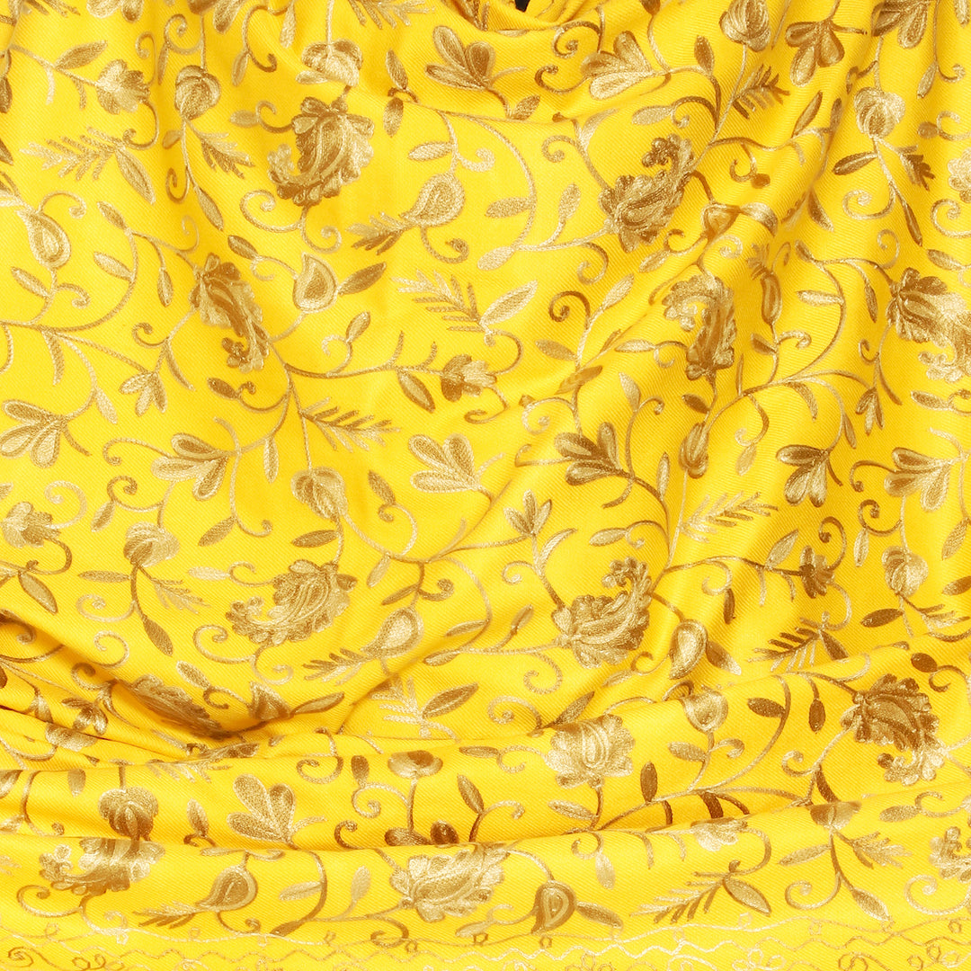 Women's Aari Embroidered Wool Shawl