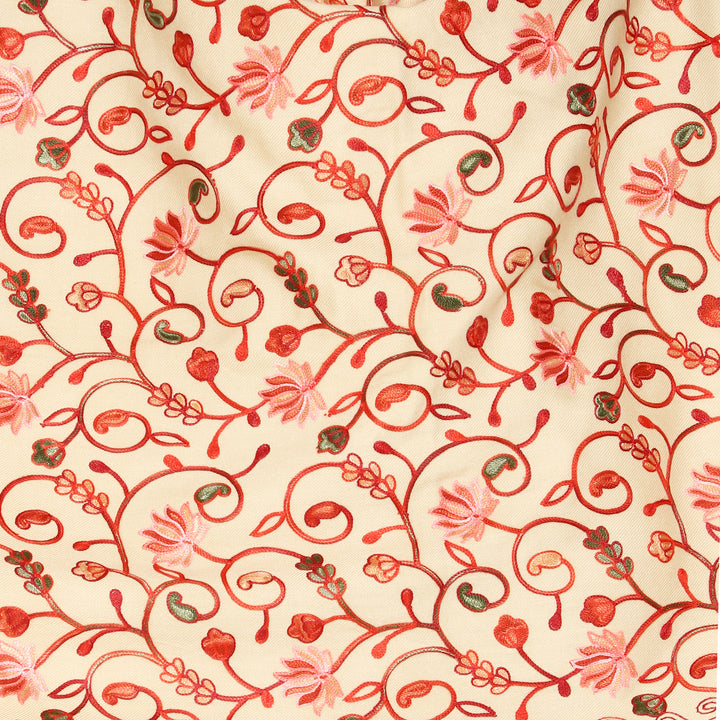 Women's Aari Embroidered Wool Stole