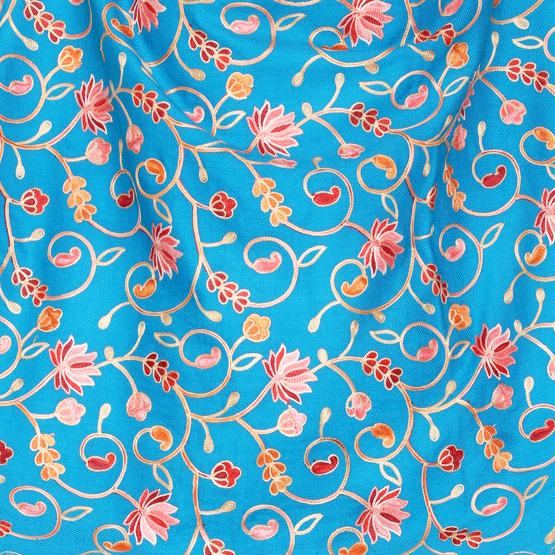 Women's Aari Embroidered Wool Stole