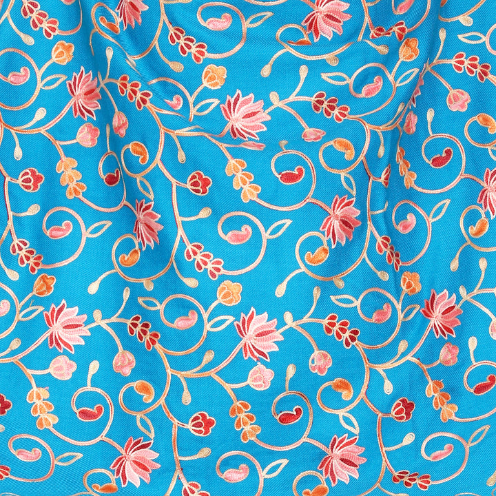 Women's Aari Embroidered Wool Stole