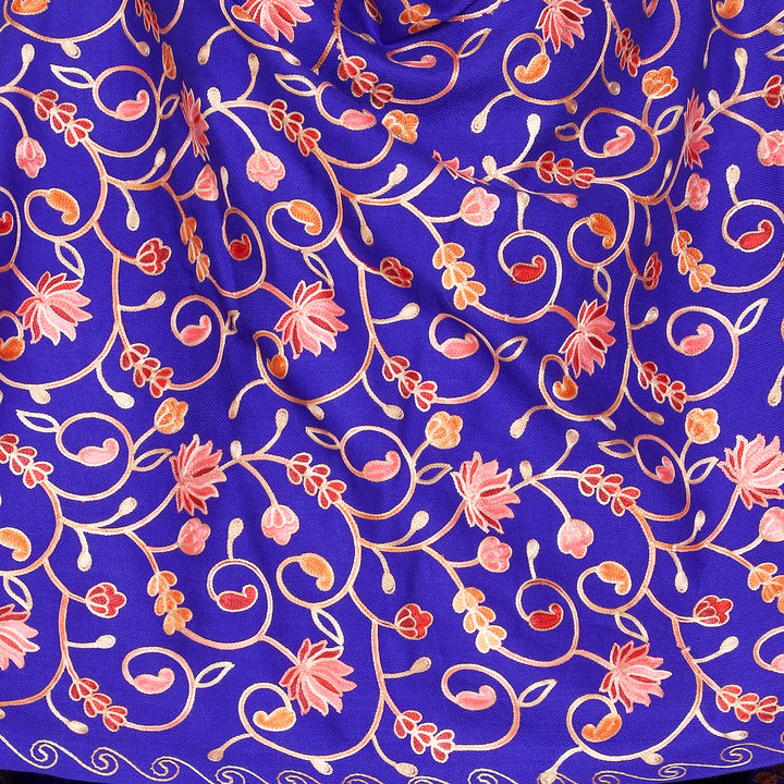 Women's Aari Embroidered Wool Stole