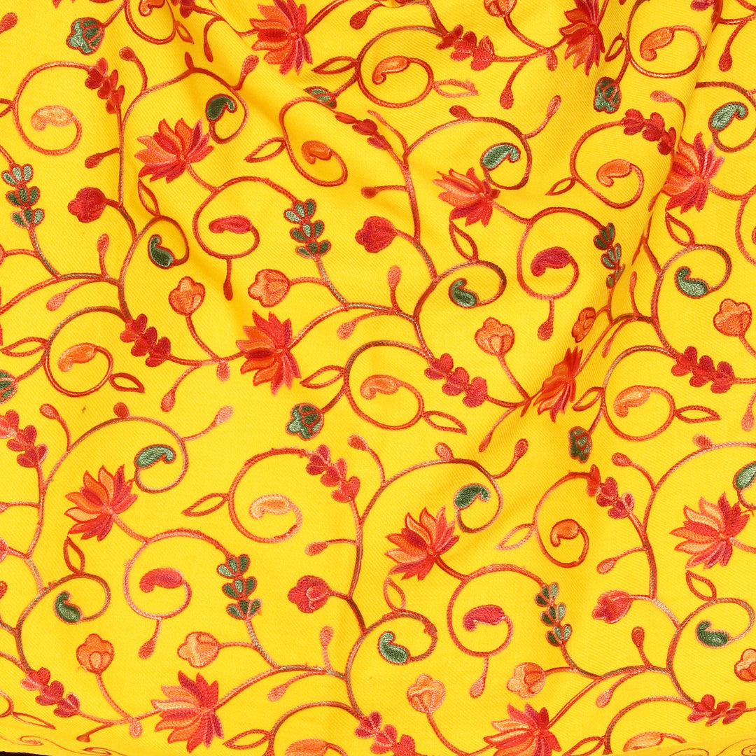 Women's Aari Embroidered Wool Stole