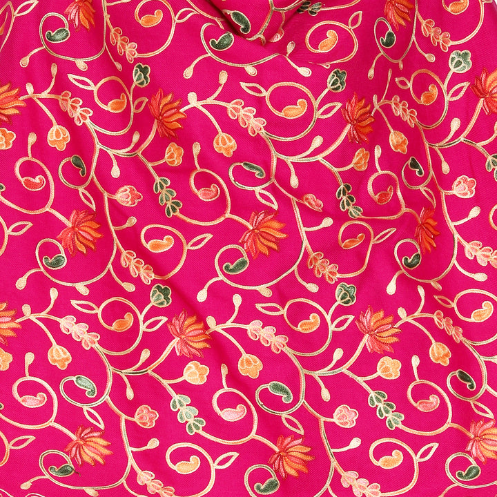 Women's Aari Embroidered Wool Stole