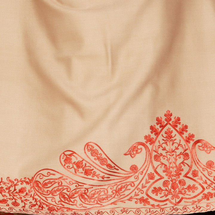 Women's Aari Embroidered Wool Stole