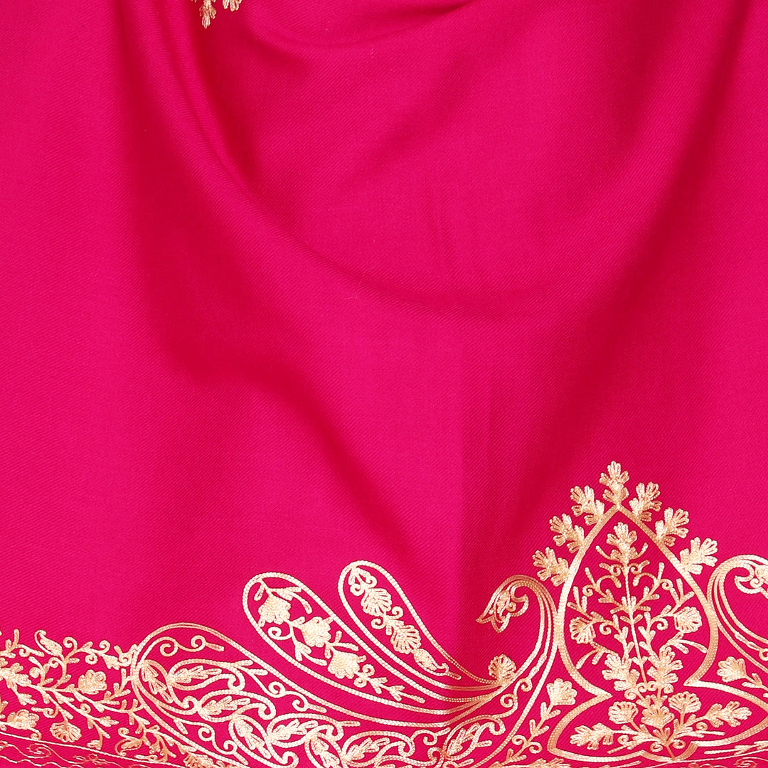 Women's Aari Embroidered Wool Stole