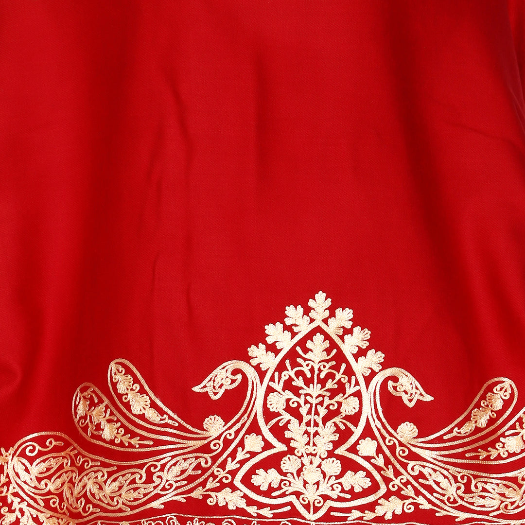 Women's Aari Embroidered Wool Stole