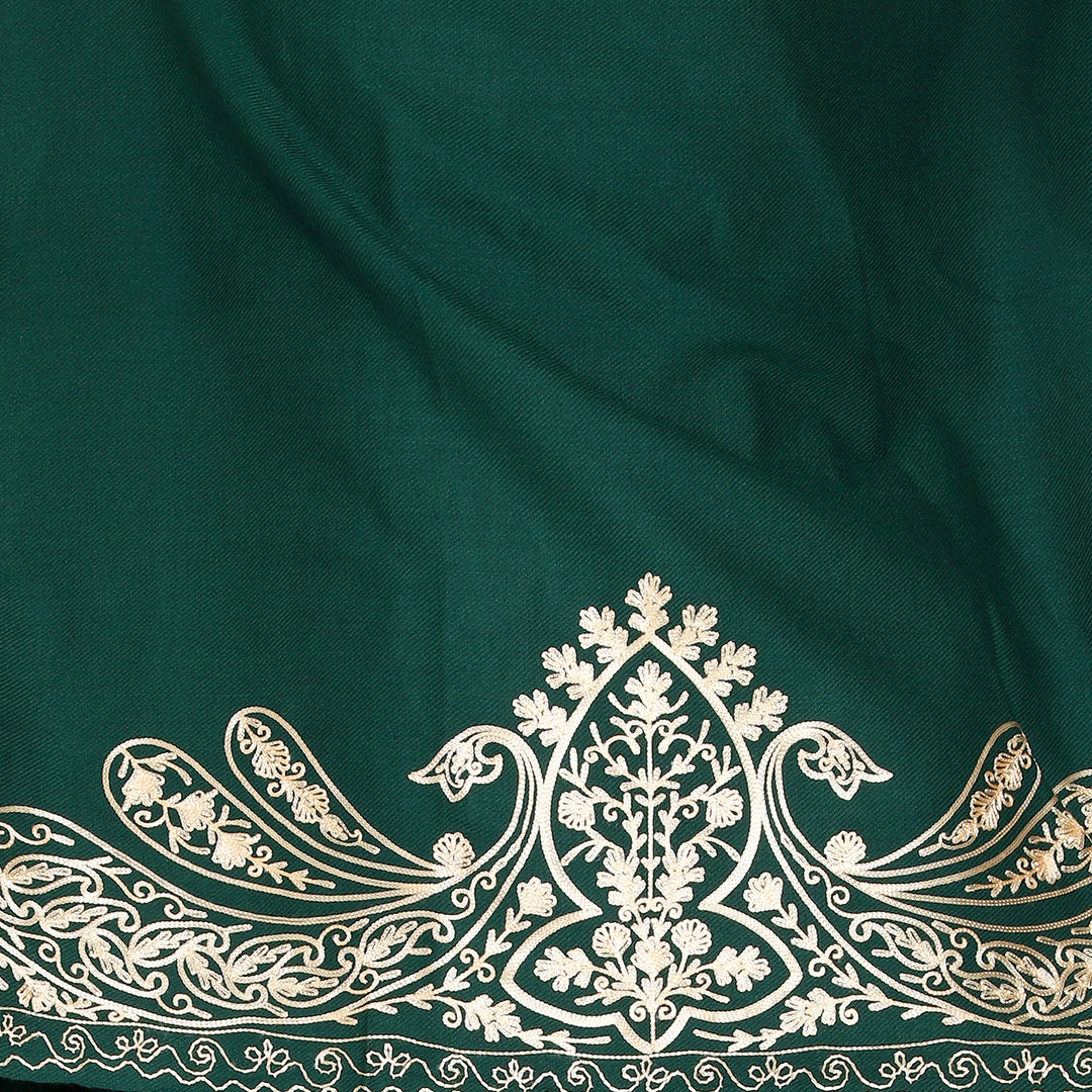 Women's Aari Embroidered Wool Stole