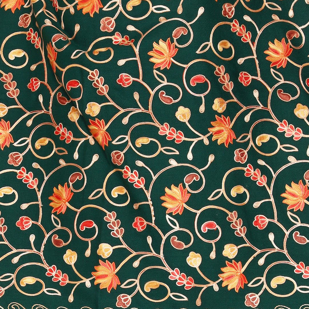 Women's Aari Embroidered Wool Stole