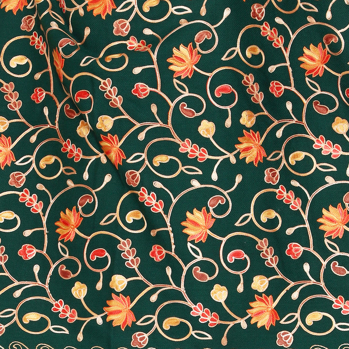 Women's Aari Embroidered Wool Stole