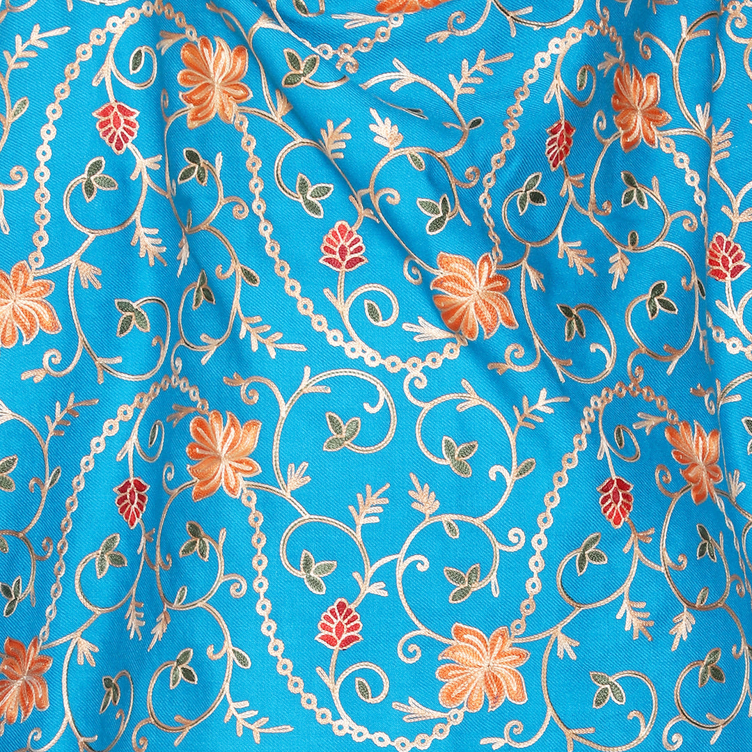 Women's Aari Embroidered Wool Stole