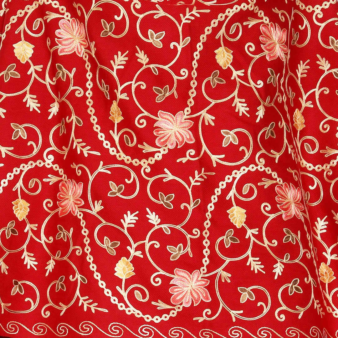 Women's Aari Embroidered Wool Stole