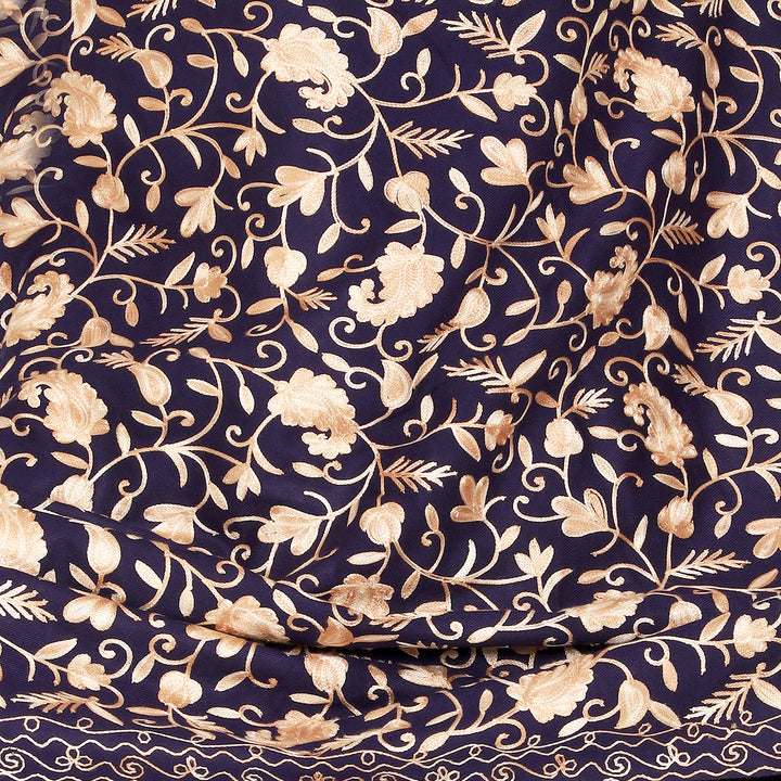 Women's Aari Embroidered Wool Shawl