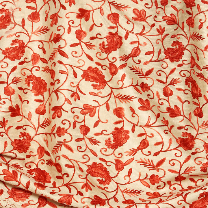 Women's Aari Embroidered Wool Shawl