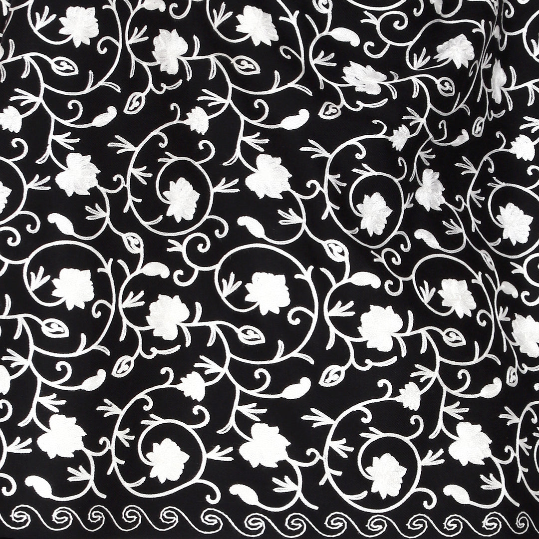 Women's Aari Embroidered Wool Stole