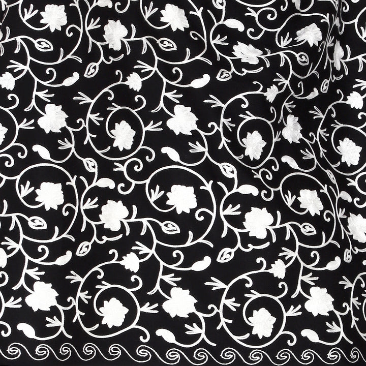 Women's Aari Embroidered Wool Stole