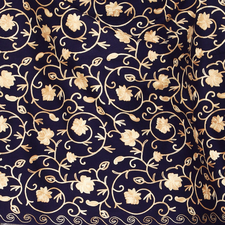 Women's Aari Embroidered Wool Stole