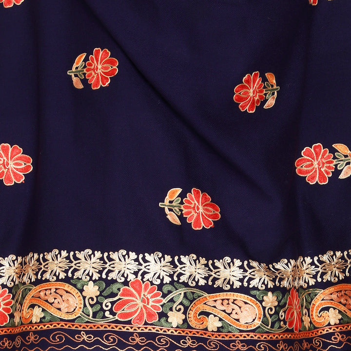 Women's Aari Embroidered Wool Stole