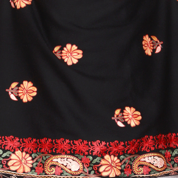 Women's Aari Embroidered Wool Stole