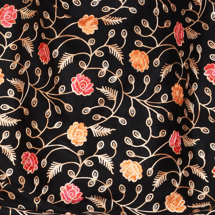 Women's Aari Embroidered Wool Shawl