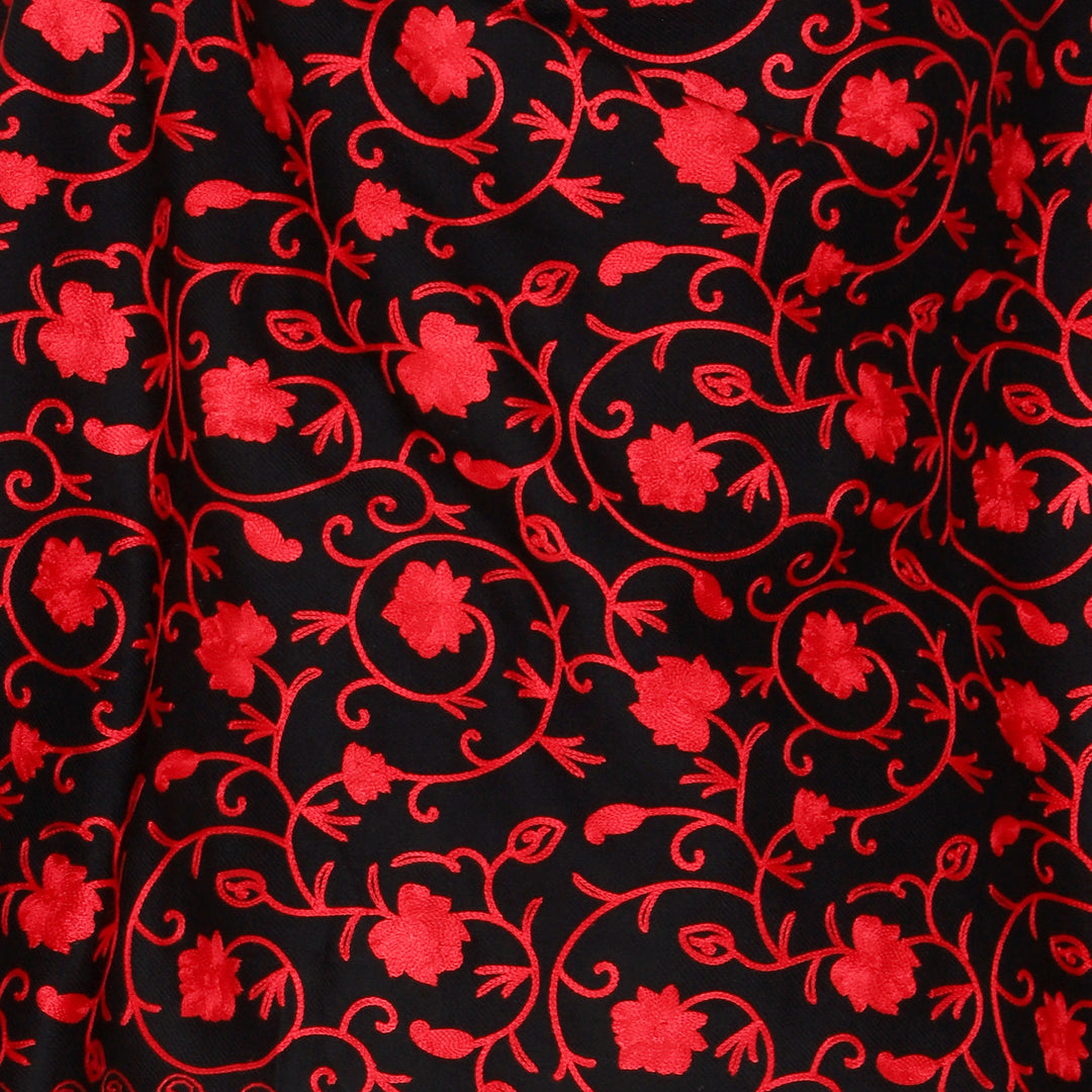 Women's Aari Embroidered Wool Stole