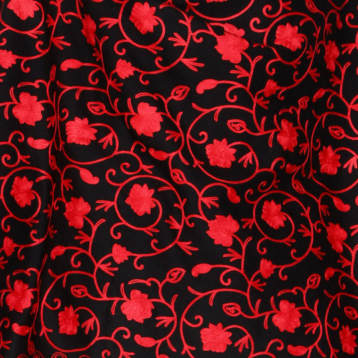 Women's Aari Embroidered Wool Stole