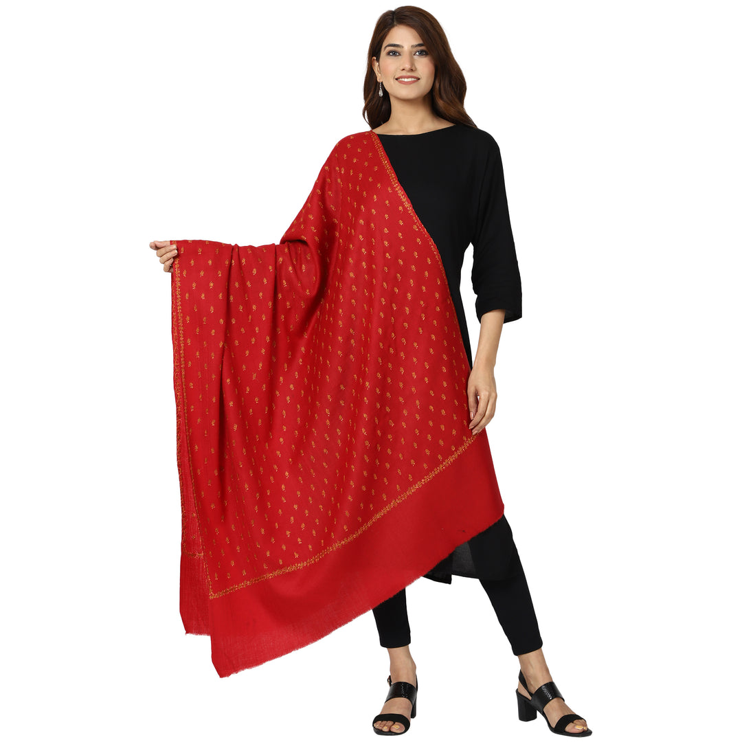 Women's Hand Embroidered Wool Shawl