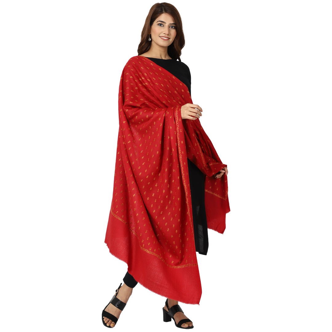 Women's Hand Embroidered Wool Shawl