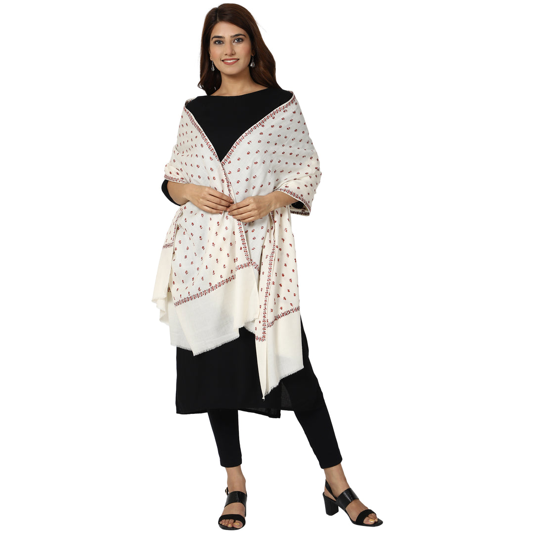 Women's Hand Embroidered Wool Shawl