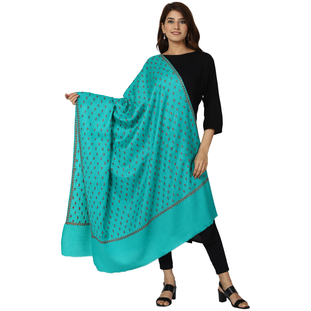 Women's Hand Embroidered Wool Shawl