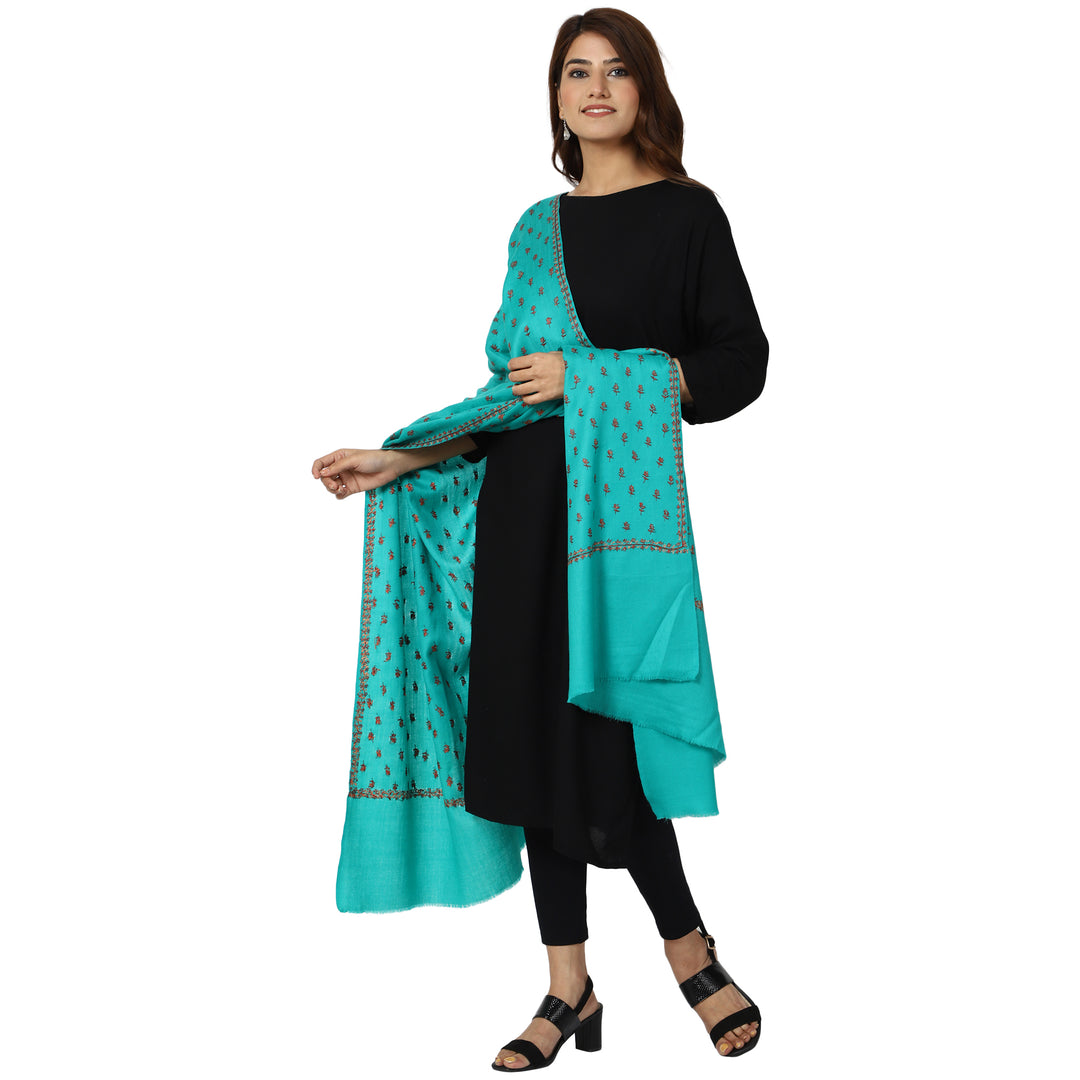 Women's Hand Embroidered Wool Shawl