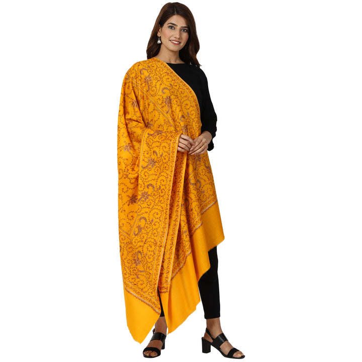 Women's Hand Embroidered Wool Shawl