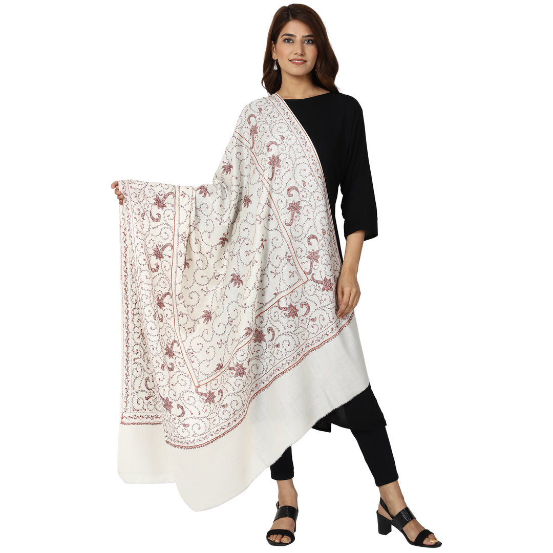 Women's Hand Embroidered Wool Shawl