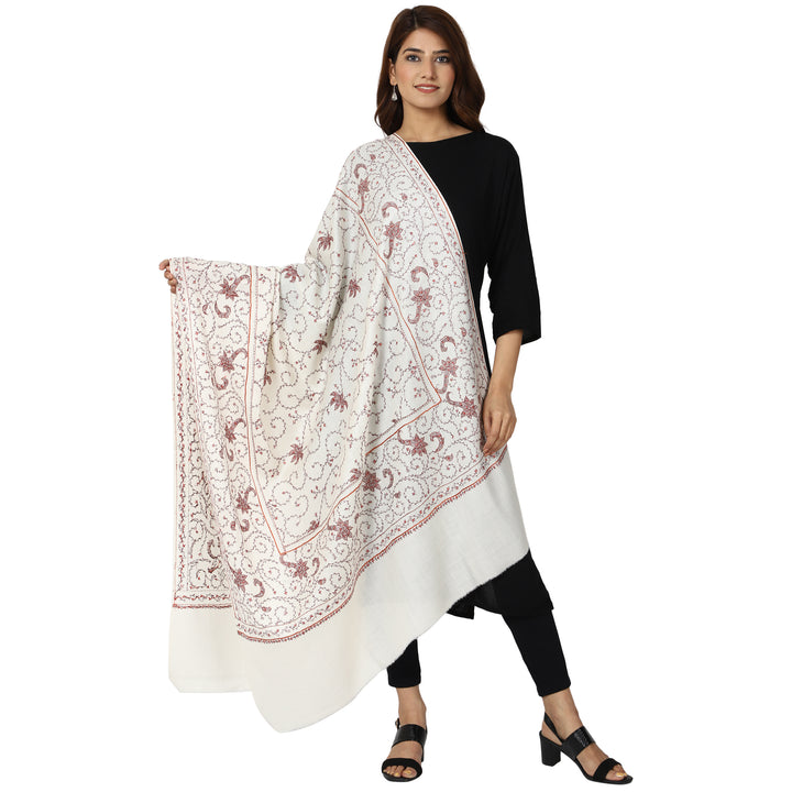 Women's Hand Embroidered Wool Shawl