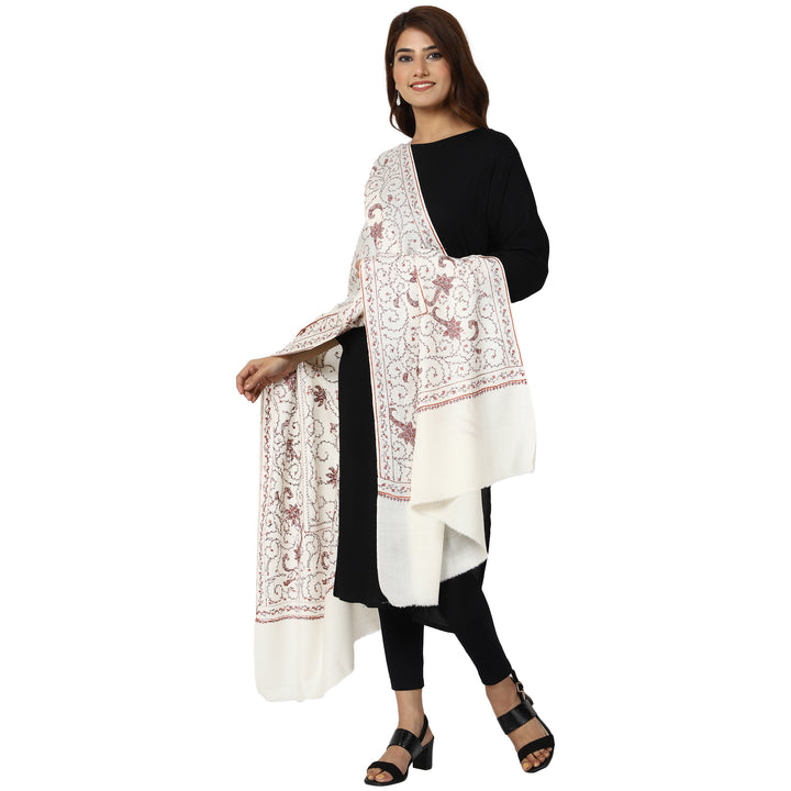 Women's Hand Embroidered Wool Shawl